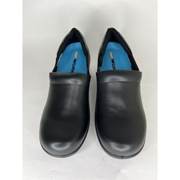 Dr. Scholl’s Black Rubber Slip Ons Oil Resistant Clogs Shoes Women 8.5M US/39EU - Picture 10 of 10